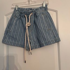 Loft chambray striped shorts